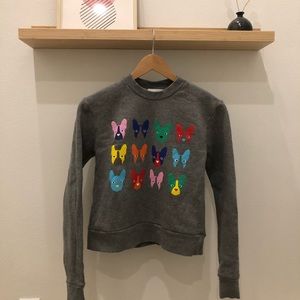 Etre Cecile Dog Grid Sweater
